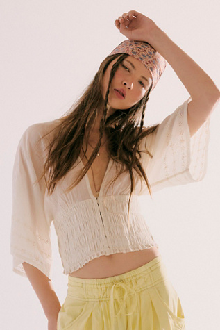 Ester Blouse by Free People in White, Size: XL