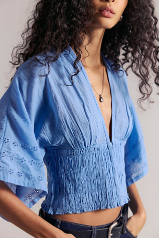 Ester Blouse by Free People in Blue, Size: L