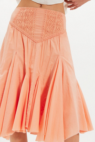 FP One Frida Godet Midi Skirt at Free People in Pink, Size: L