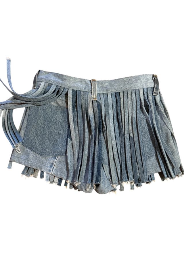 Denim Fringe Jean Shorts Selected by Personal Choice #1