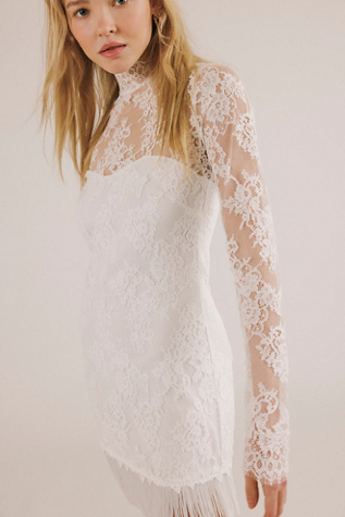 Женское платье Retrofete Xylina Lace Mini, цвет: Слоновая кость — фото 3