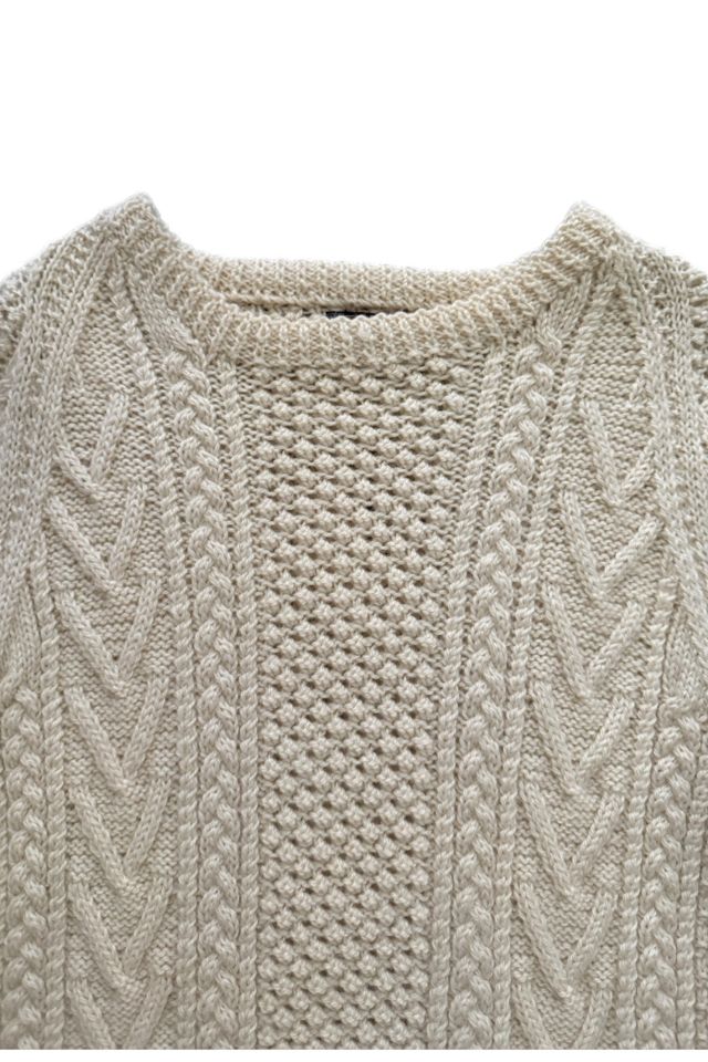 Vintage Knitted Wool Fisherman Sweater Selected By Villains Vintage #1