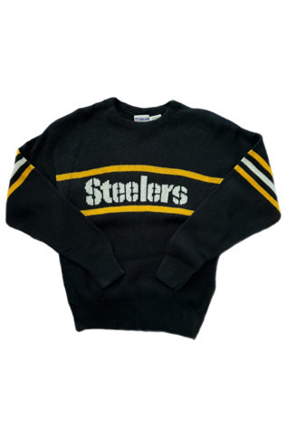 Vintage 1980's Pittsburgh Steelers Sweater Selected By Villains Vintage