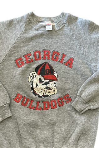 Vintage 1980's Georgetown Bulldogs Sweatshirt Selected By Villains Vintage