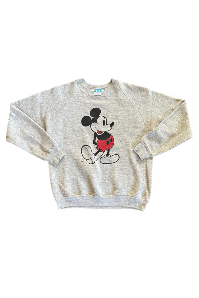 Vintage 1980's Mickey Mouse Gray Sweatshirt Selected By Villains Vintage #1
