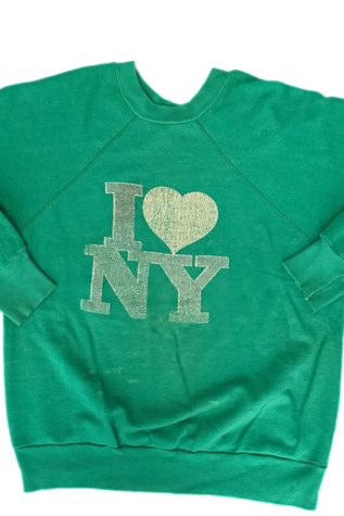 1980's I Love New York Soft Sweatshirt Selected By Villains Vintage