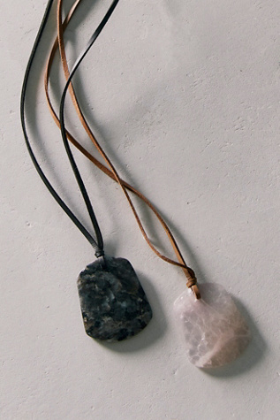 Lena Semiprecious Stone Necklace at Free People in Fluorite