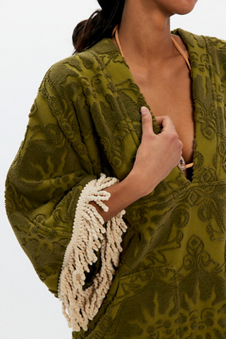 Женский топ Spell x Free People Pomel Poncho, цвет: Зелёный — фото 3