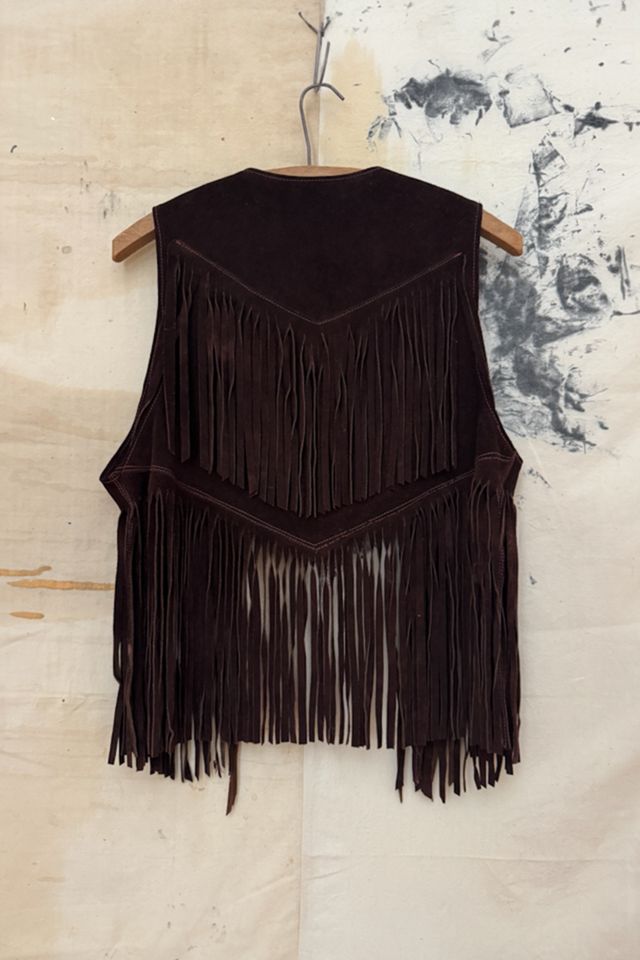 GOOD DAYS Vintage 1970s Suede Fringe Vest #2