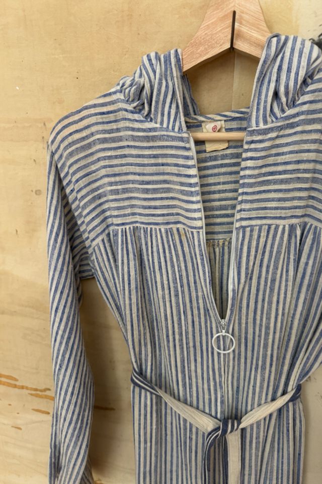 GOOD DAYS Vintage 1970s Stripe Hooded Dress #1