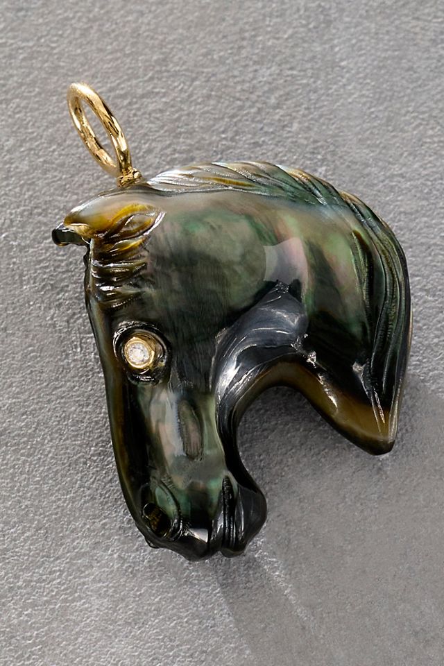 Maura Green Black Beauty Horse Charm #1