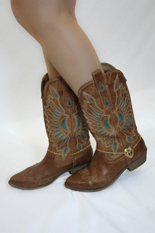 Handmade Western Charm Boot Jewelry Chains Selected By Moons + Junes Vintage