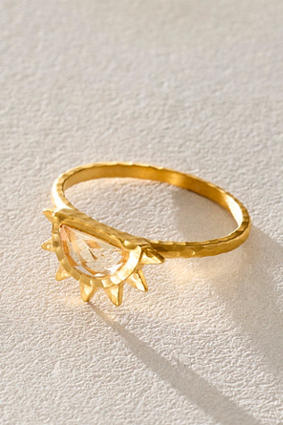 Satya Reclaim Joy Citrine Ring by Satya Jewelry at Free People in Gold, Size: 7