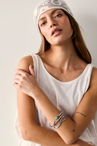 Muse Stack Bangle Set at Free People in Silver/Chocolate