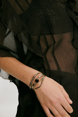 Muse Stack Bangle Set by Free People in Gold