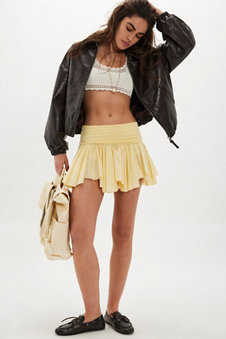 FP One Emme Foldover Mini Skort at Free People in Double Butter, Size: Medium
