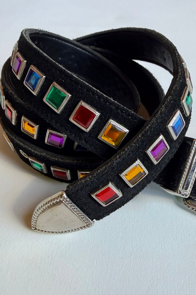 Black Suede Rhinestone Belt Selected by Wax Plant #2