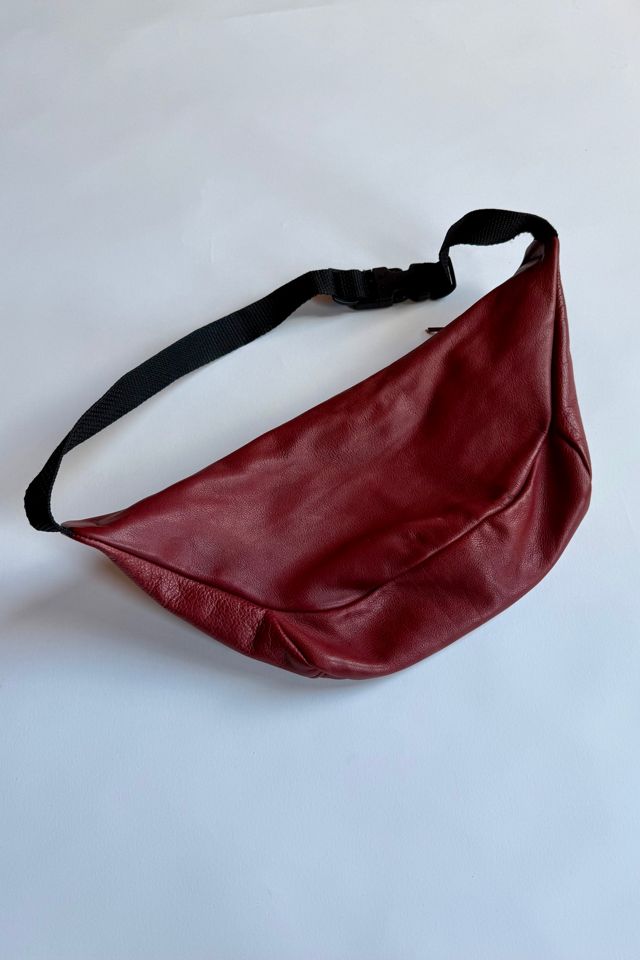 Burgundy Leather Fanny Pack Selected by Wax Plant #2