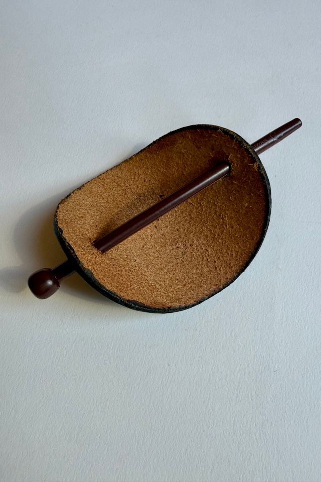 Tooled Leather Hair Barrette Selected by Wax Plant #2