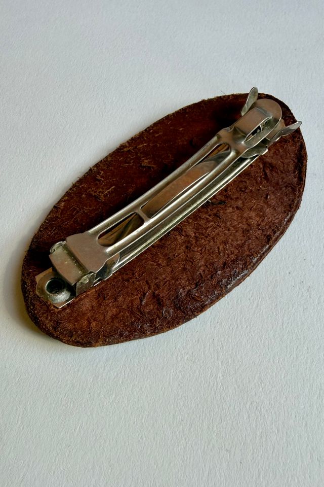 Leather Butterfly Barrette Selected by Wax Plant #1
