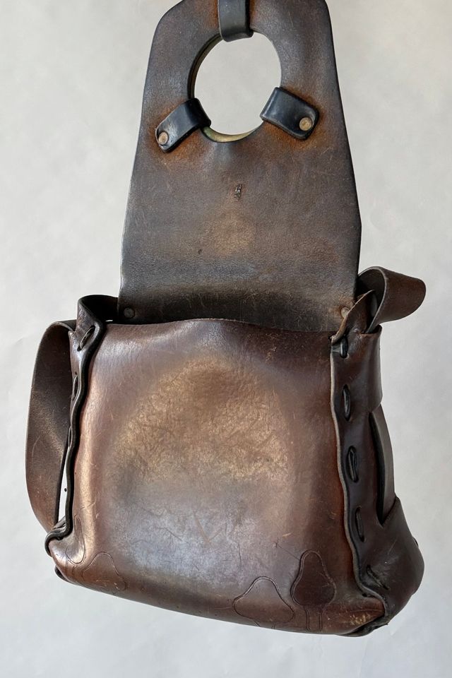 70s Tooled Leather Mushroom Purse Selected by Wax Plant #2