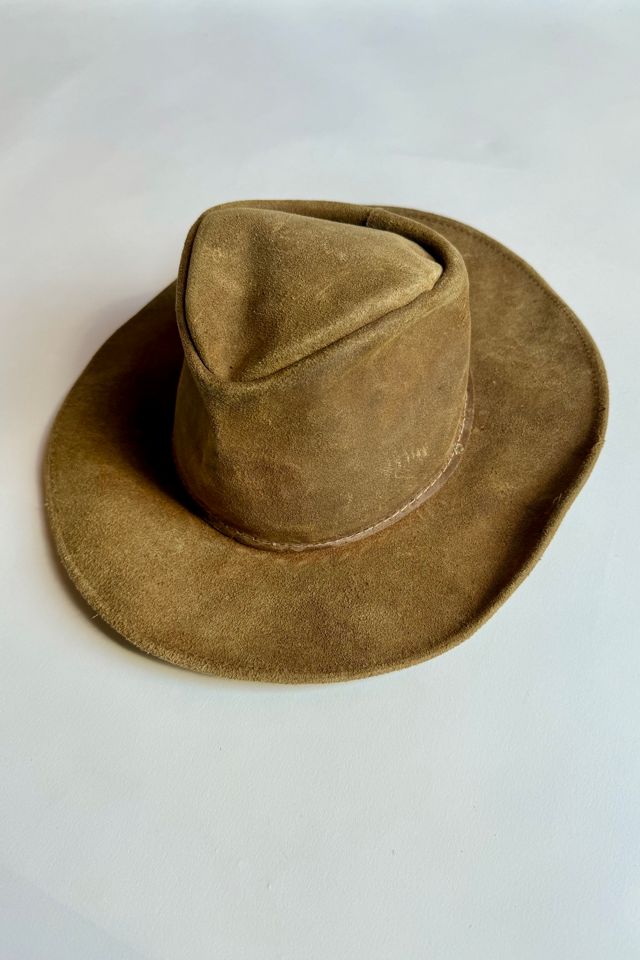 Tan Suede Hat Selected by Wax Plant