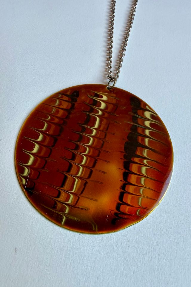 70s Enamel Pendant Necklace Selected by Wax Plant #1