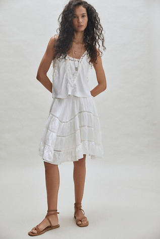 FP One Washed Nora Skirt at Free People in White, Size: S