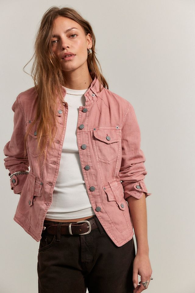 We The Free Laurie Washed Cotton-Linen Jacket #3