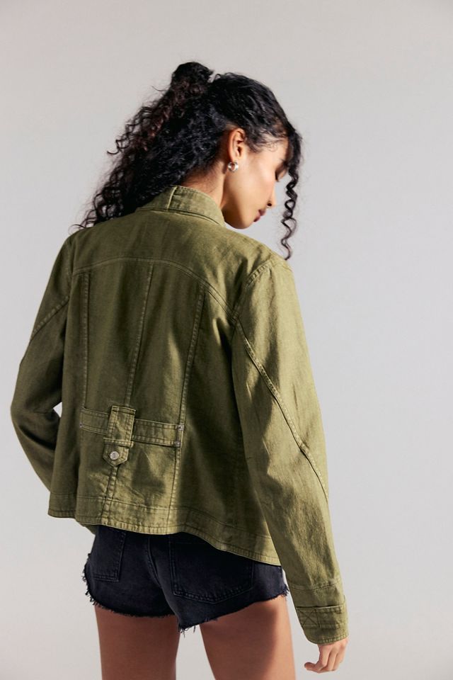 We The Free Laurie Washed Cotton-Linen Jacket #1
