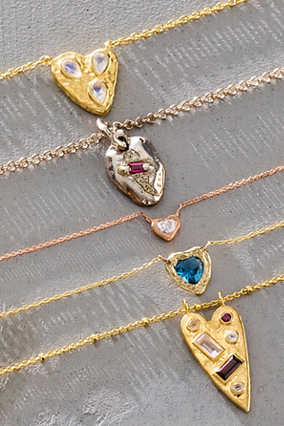 Женский шарм Siri Hansdotter Hansdotter Heart Charm, цвет: Серебристый / Рубиновый — фото 4