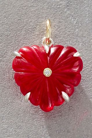 Maura Green Luminscent Heart Charm