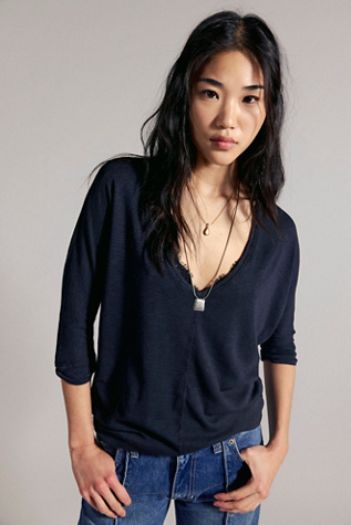 High Line Tee by Free People in Black, Size: M