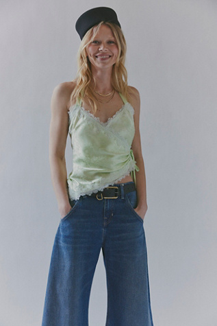 Knot Your Type Wrap Cami by Intimately at Free People in Lime Cream, Size: Medium