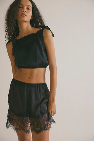 It’s Romantic Brami Top by Intimately at Free People in Black, Size: M
