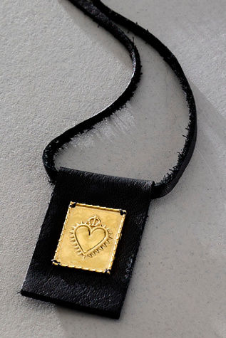 Iwona Sagarado Leather Necklace by Iwona Ludyga Design at Free People in Black