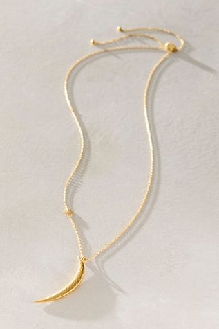 Satya Illuminated Path Gold Moon Necklace