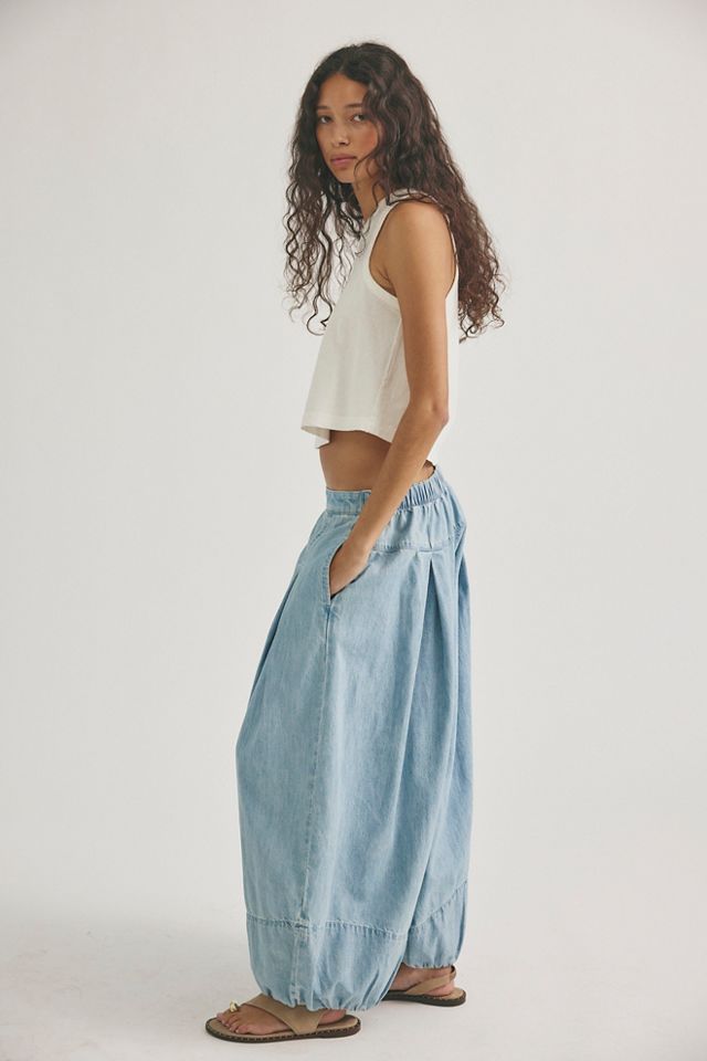 We The Free Moonflower Pull-On Balloon Jeans #1