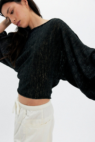 Amber Breeze Off-The-Shoulder Sweater by Free People in Black, Size: M