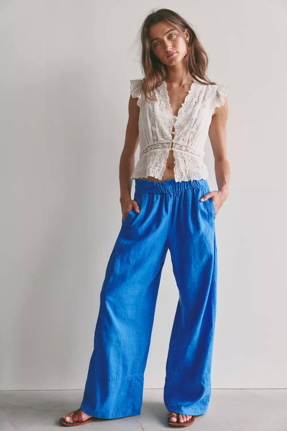 Day's End Linen Pull-On Pants