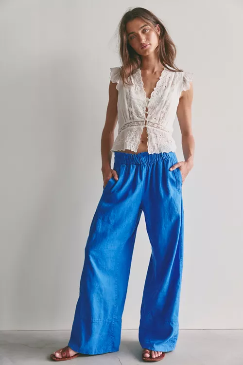 Day's End Linen Pull-On Pants