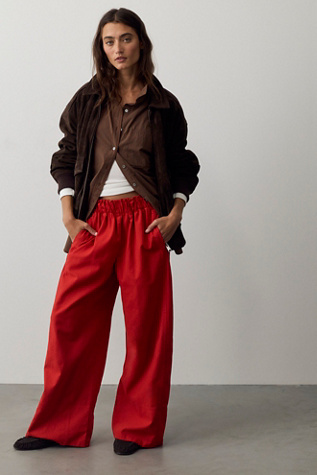 Day's End Linen Pull-On Pants by Free People