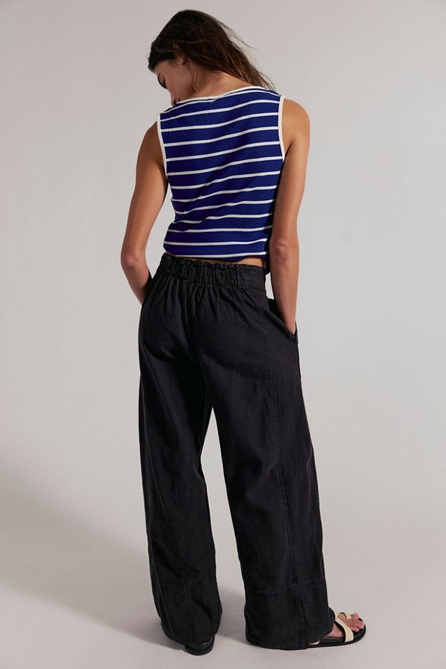 Day's End Linen Pull-On Pants | Free People