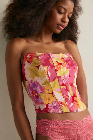 Happy Hour Printed Tube Top by Intimately at Free People in Pink, Size: XS