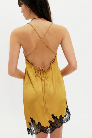 Женское платье Intimately Heirloom Mini Slip, цвет: Золотой комбинированный — фото 4