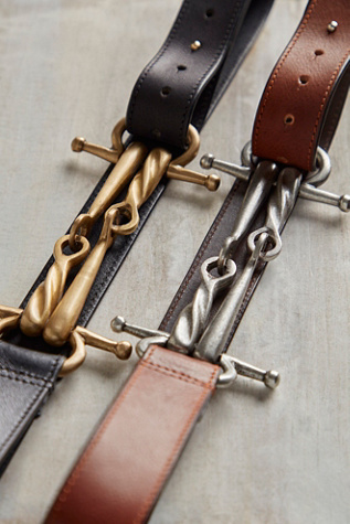 We The Free Bass Buckle Classic Belt at Free People in Black, Size: S-M/P-M