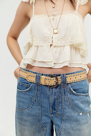 Sparrow Stud Belt at Free People in Bone, Size: M/L