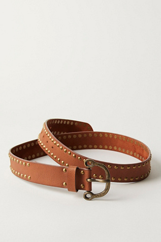 Sparrow Stud Belt by Free People in Brown, Size: S-M/P-M