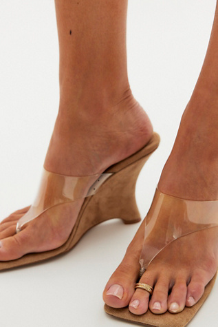 Harper Vinyl Wedges by Jeffrey Campbell at Free People in Brown, Size: US 8