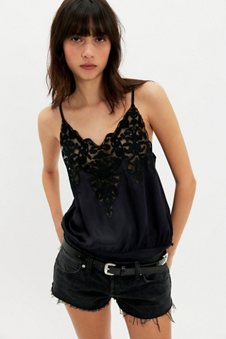 Reya Lace Top by Free People in Black, Size: S